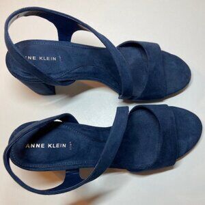 Anne Klein Navy Suede Heels